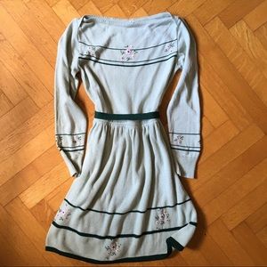 Vintage sage green 70’s mini floral dress